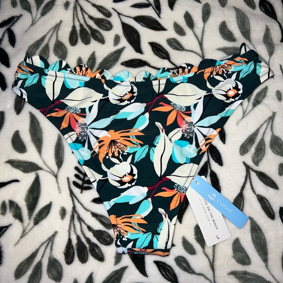 CupShe Green Floral Bikini Bottoms NEW WITH TAGS LARGE - Picture 3 of 4